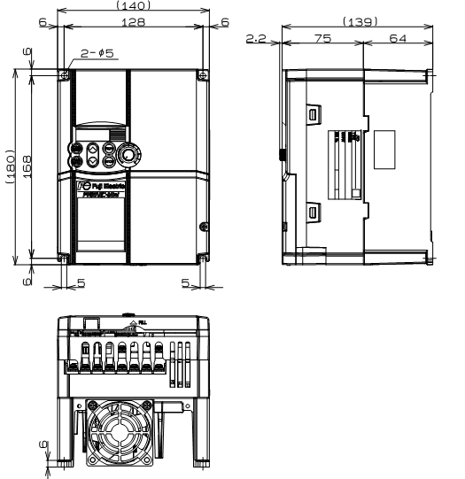 DUF-60T inverter dimensions