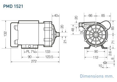 Dimensional Drawing Sanso AC-PMD-1521